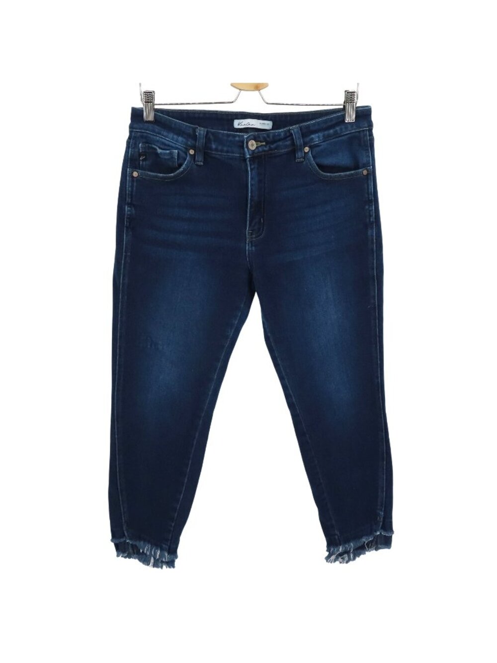 KanCan Womens 30 Dark Double Frayed Hem Skinny Ankle Jean 119010 Blue Denim